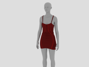 Womens Dress - Female Outfit Clothes Modelo 3D