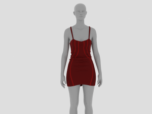Womens Dress - Female Outfit Clothes Modelo 3D