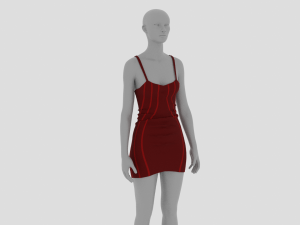 Womens Dress - Female Outfit Clothes Modelo 3D