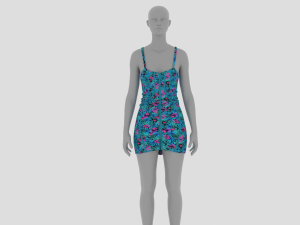 Womens Dress - Female Outfit Clothes 3D Model