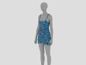 Womens Dress - Female Outfit Clothes 3D Model