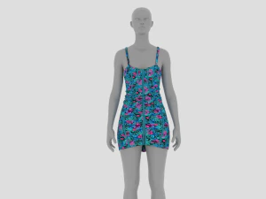 Womens Dress - Female Outfit Clothes 3D Model