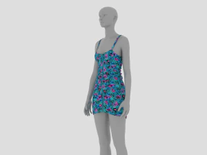 Womens Dress - Female Outfit Clothes 3D Model