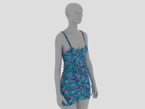 Womens Dress - Female Outfit Clothes 3D Model