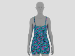 Womens Dress - Female Outfit Clothes 3D Model