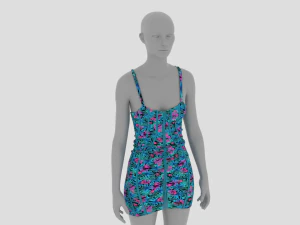 Womens Dress - Female Outfit Clothes 3D Model