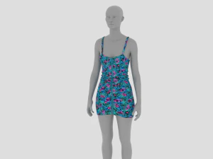 Womens Dress - Female Outfit Clothes 3D Model