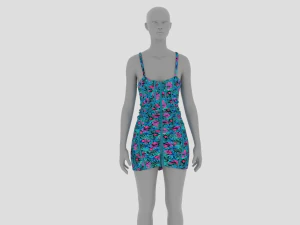 Womens Dress - Female Outfit Clothes 3D Model