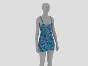 Womens Dress - Female Outfit Clothes 3D Model