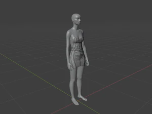 Womens Dress - Female Outfit Clothes 3D Model