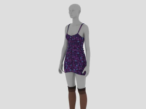 Womens Dress - Female Outfit Clothes 3D Model