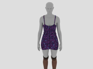 Womens Dress - Female Outfit Clothes 3D Model