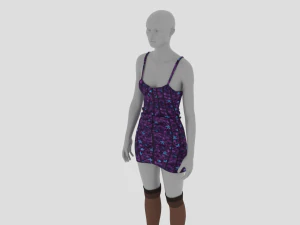 Womens Dress - Female Outfit Clothes 3D Model