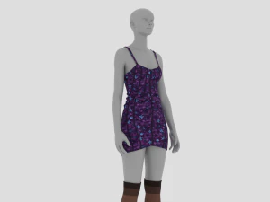 Womens Dress - Female Outfit Clothes 3D Model