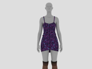 Womens Dress - Female Outfit Clothes 3D Model