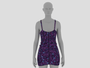 Womens Dress - Female Outfit Clothes 3D Model
