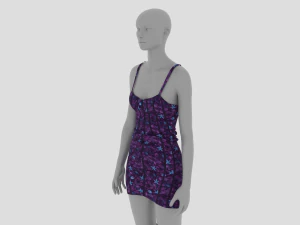 Womens Dress - Female Outfit Clothes 3D Model