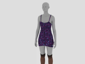 Womens Dress - Female Outfit Clothes 3D Model