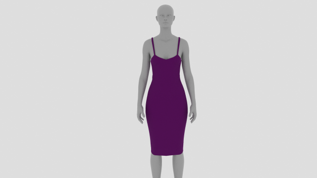 Womens Dress - Female Outfit Clothes Modèle 3D .c4d .max .obj .3ds .fbx .stl .blend 
