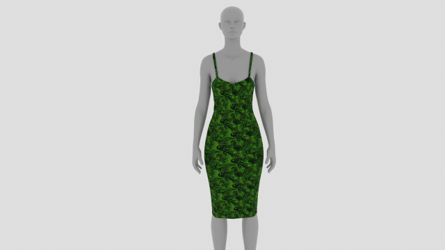 Womens Dress - Female Outfit Clothes 3D 모델 .c4d .max .obj .3ds .fbx .stl .blend 