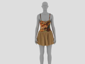 Robe pour femme - V&ecirc;tements de tenue f&eacute;minine Modèle 3D