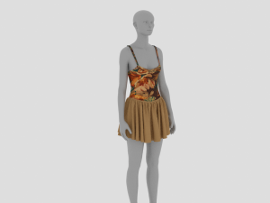 Womens Dress - Female Outfit Clothes Modello 3D
