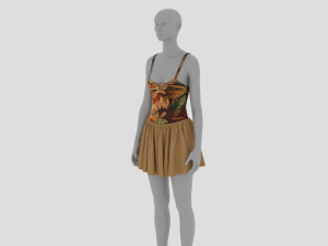 Womens Dress - Female Outfit Clothes Modello 3D