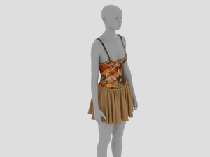 Womens Dress - Female Outfit Clothes Modello 3D
