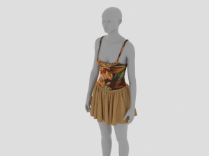 Womens Dress - Female Outfit Clothes Modello 3D