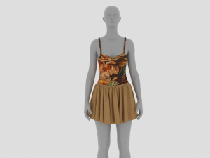 Womens Dress - Female Outfit Clothes Modello 3D