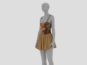 Womens Dress - Female Outfit Clothes Modello 3D