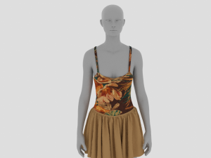 Womens Dress - Female Outfit Clothes Modello 3D