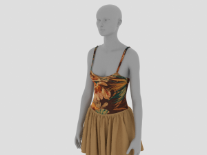 Womens Dress - Female Outfit Clothes Modello 3D