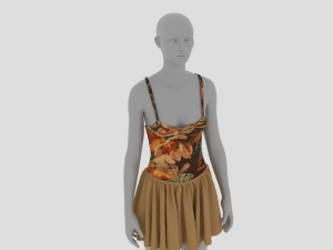 Womens Dress - Female Outfit Clothes Modello 3D