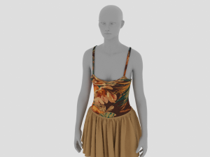 Womens Dress - Female Outfit Clothes Modello 3D