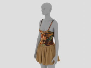 Womens Dress - Female Outfit Clothes Modello 3D