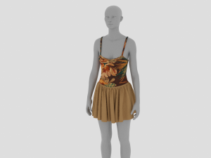 Womens Dress - Female Outfit Clothes Modello 3D