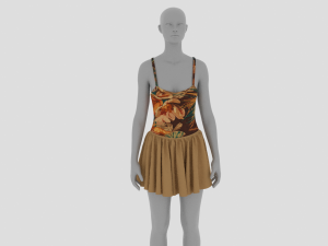 Womens Dress - Female Outfit Clothes Modello 3D
