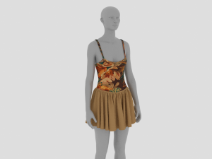 Womens Dress - Female Outfit Clothes Modello 3D