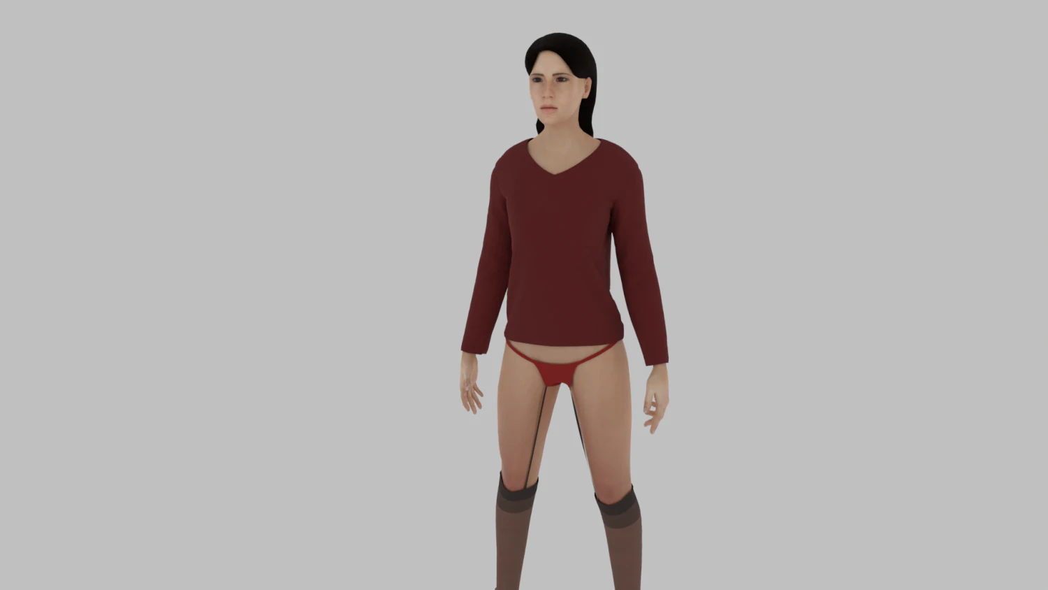Sexy Woman 3D Model .c4d .max .obj .3ds .fbx .stl .blend 