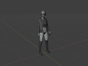 Teen girl in underwear and jacket 3Dモデル