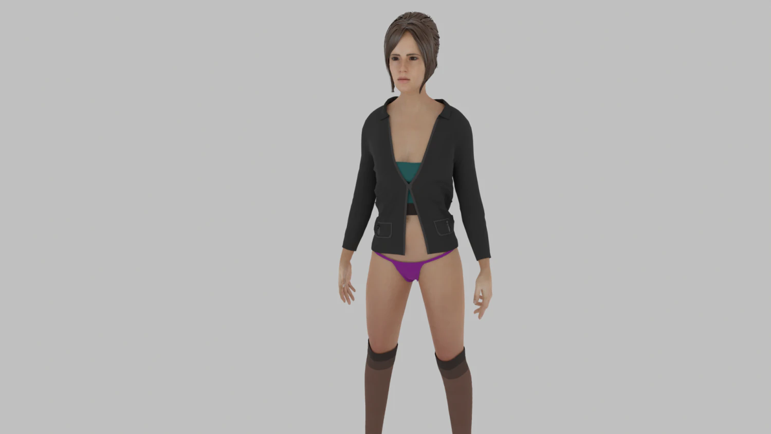 Sexy Woman 3D Model .c4d .max .obj .3ds .fbx .stl .blend 