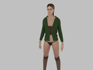 Woman in underwear 3D 모델