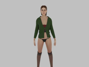 Mulher de roupa íntima Modelo 3D