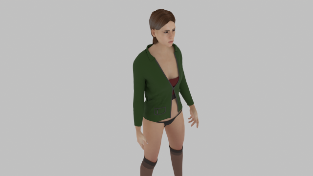 woman in underwear Modelo 3D in mulher 3DExport