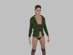 Woman in underwear 3D 모델