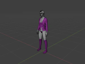 Woman in underwear 3D Model