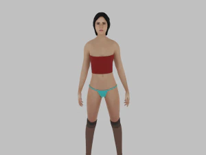 Сексуальная женщина в нижнем белье 3D Модель