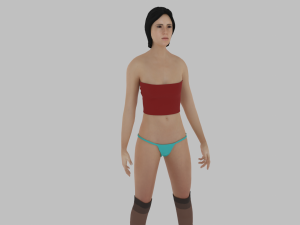 Sexy Woman in Underwear Modello 3D