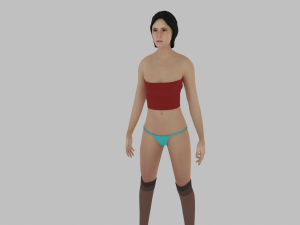 Sexy Woman in Underwear Modello 3D